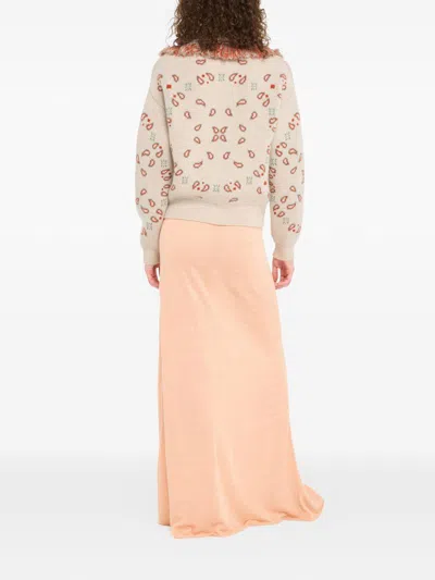 Alanui Sweaters Beige In Multi