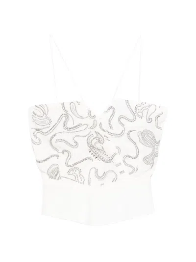 Iro Olympe Embellished Top In White