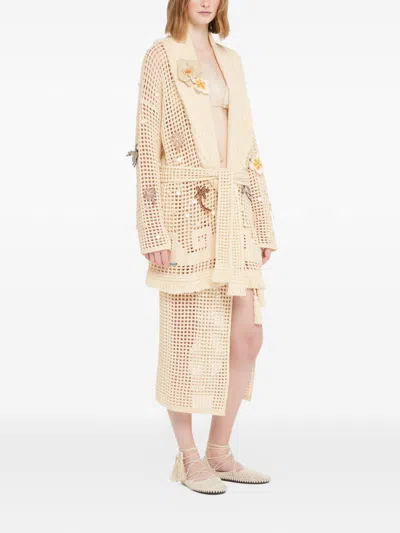 Alanui Sweaters Beige In Neutral