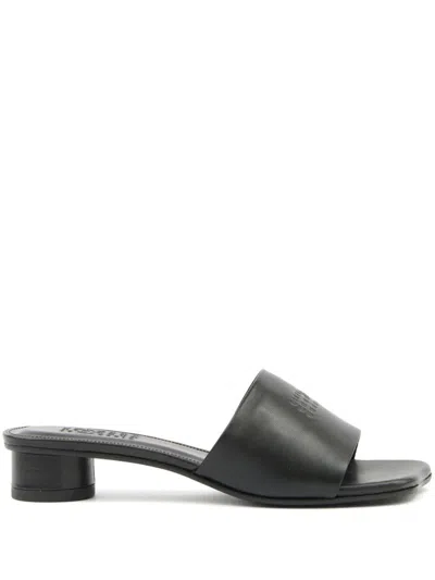 Mm6 Maison Margiela Mm6 By Maison Margiela Numeric Sandal With Engraved Logo Band In Black