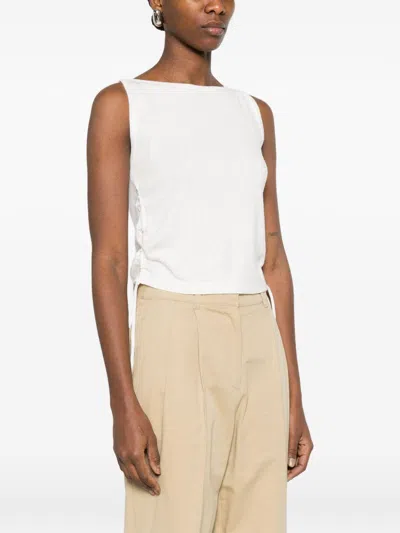 Dunst Drawstring Top In White