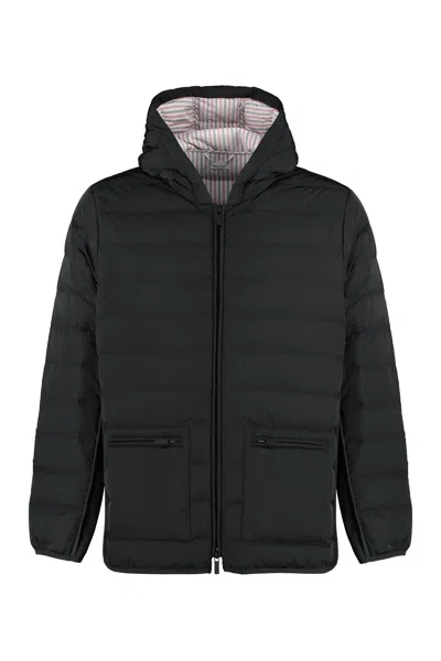 Thom Browne Zip-front Padded Jacket In Black
