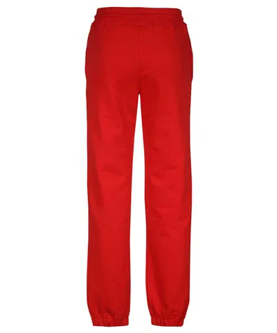 Msgm Logo Print Sweatpants In Red