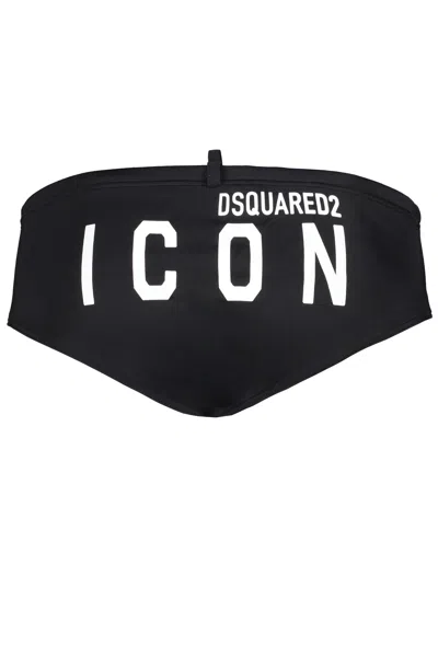 Dsquared2 Printed Bikini Briefs In Black
