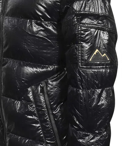 Point Zero Hooded Down Jacket In Black