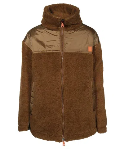 Weekend Max Mara Fleece Oversized Jacket In Brown