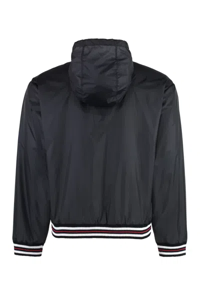 Thom Browne Nylon Bomber Jacket In Blue