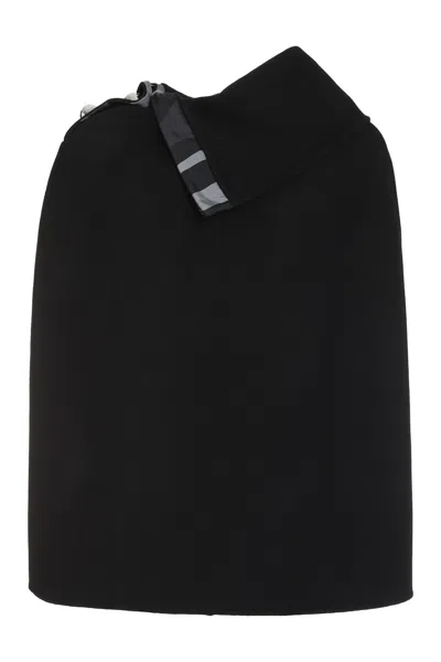 Pucci Virgin Wool Cape In Black