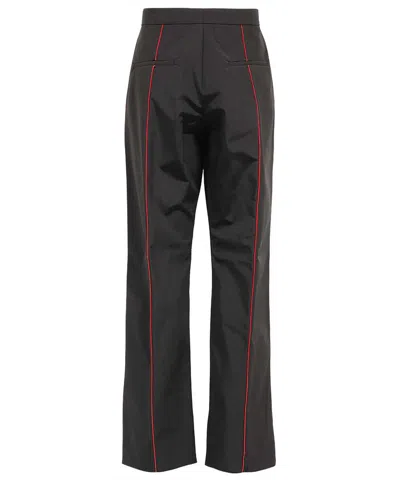 Ferragamo Black Polyester Blend Pant In Black