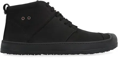 Volta Leather Desert Boots In Black