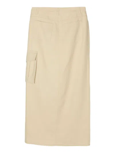 Filippa K Crepe Cargo Skirt In Neutral