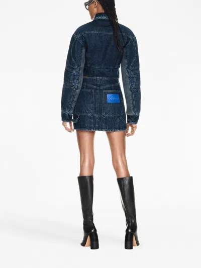 Off-white Off White Coats Blue In Blue