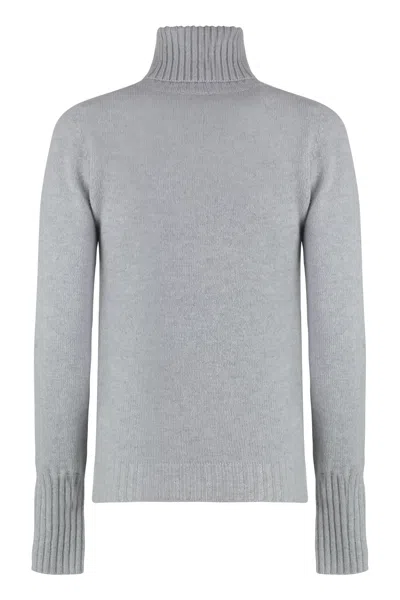 The (alphabet) Cashmere Turtleneck Pullover In Gray