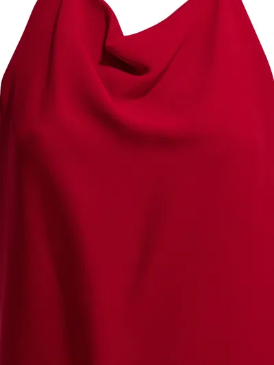 Valentino Womens Paris Halter-neck Silk-crepe Mini Dress In Red