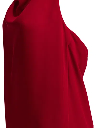 Valentino Womens Paris Halter-neck Silk-crepe Mini Dress In Red