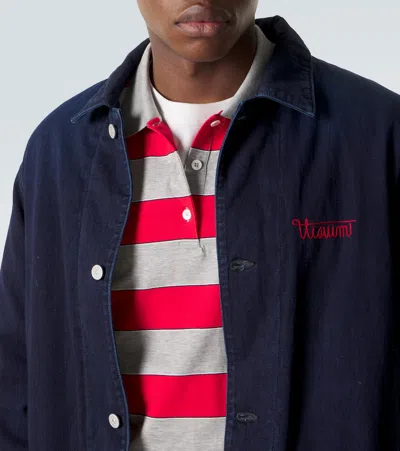 Visvim Osiris Down Denim Jacket In Blue