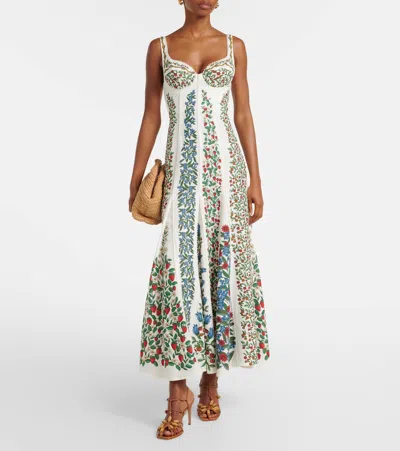Farm Rio Fruit Beauty Maxi Dress Fruit Beauty Off-white In Multi
