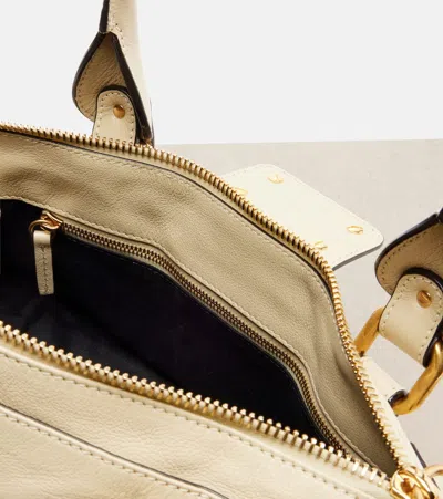 Chloé Paddington Embellished Textured-leather Tote In Pink