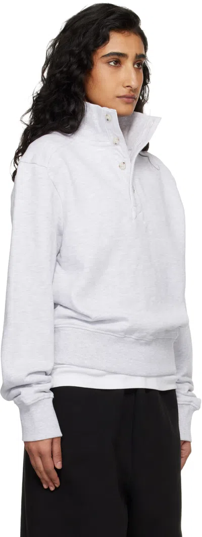 Entire Studios Cotton Sweatshirt High Collar Long Sleeves In Gray
