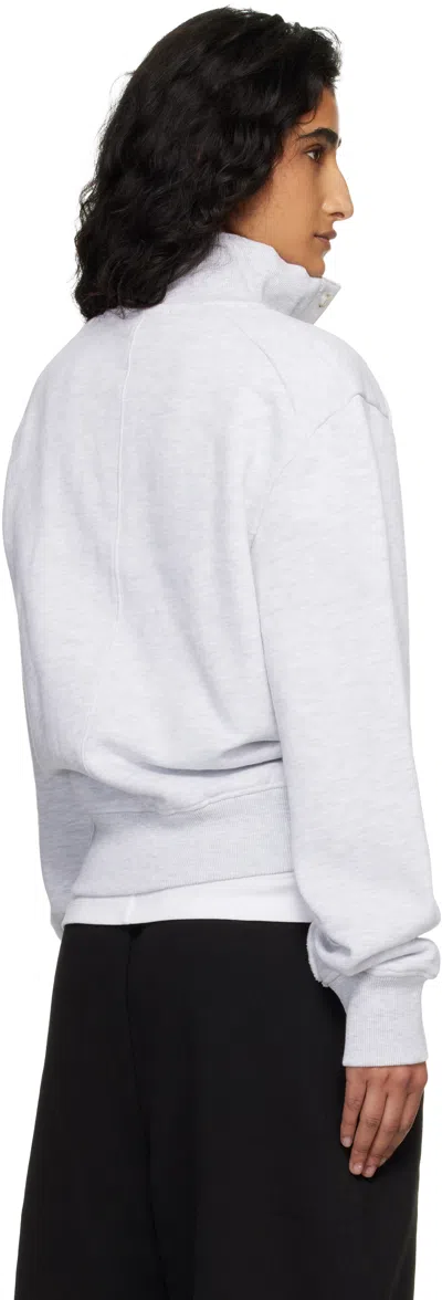 Entire Studios Cotton Sweatshirt High Collar Long Sleeves In Gray
