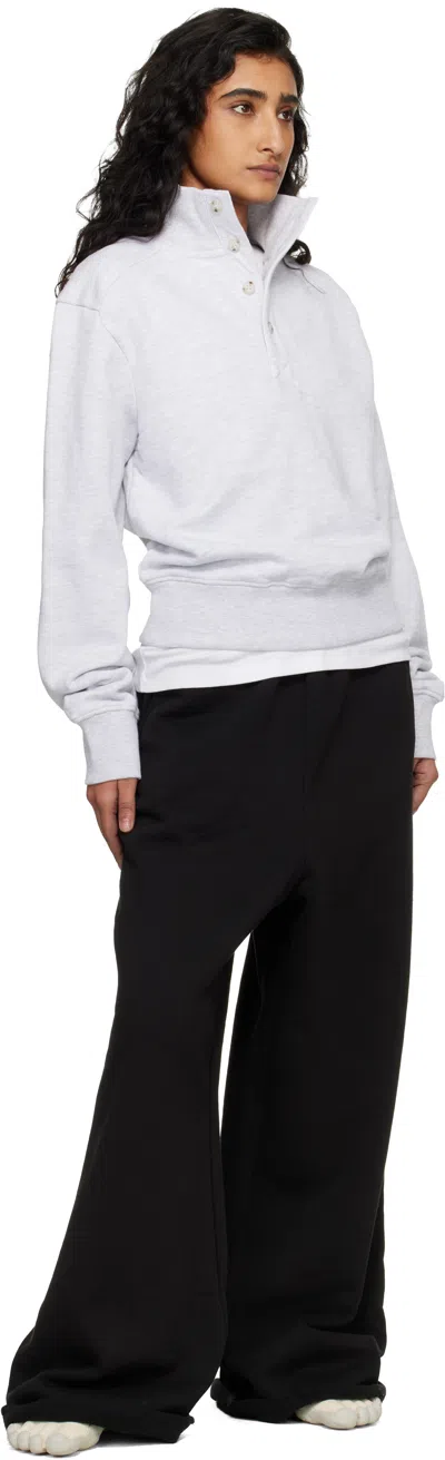 Entire Studios Cotton Sweatshirt High Collar Long Sleeves In Gray