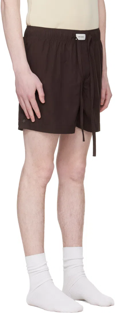 Entire Studios Drawstring Shorts In Brown