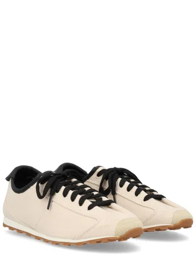Jacquemus Les Tennis Leather-trimmed Canvas Sneakers In Neutral