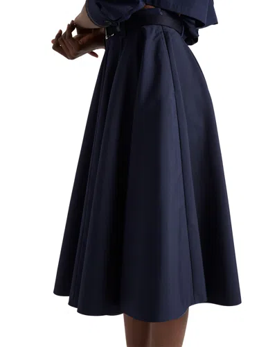 Prada Poplin Midi-skirt In Blue