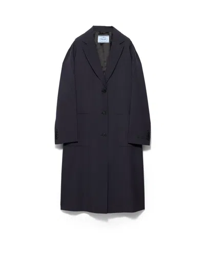 Prada Single-breasted Light Wool Coat
