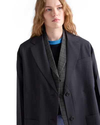 Prada Single-breasted Light Wool Coat