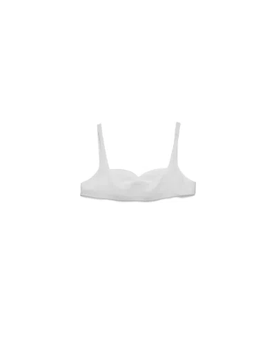 Prada Crepe De Chine Top In White