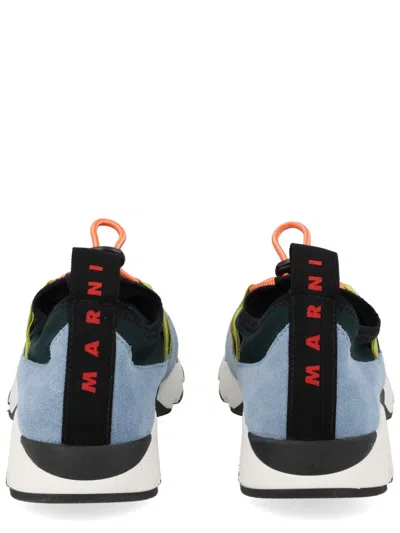 Marni Sneakers Contrasting Sole Low Top Pull Tab In Multi