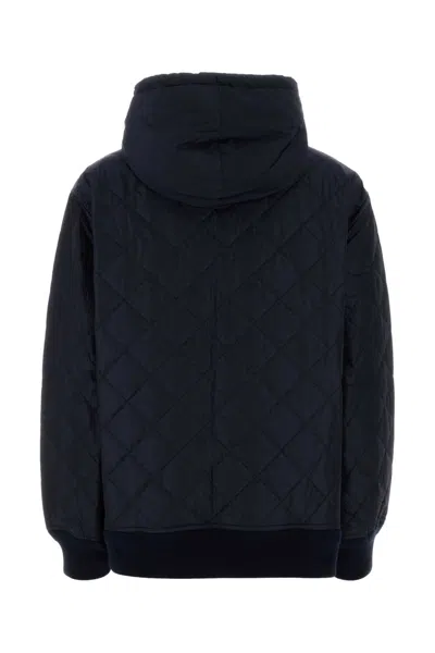 Prada Navy Blue Nylon Jacket In Blue