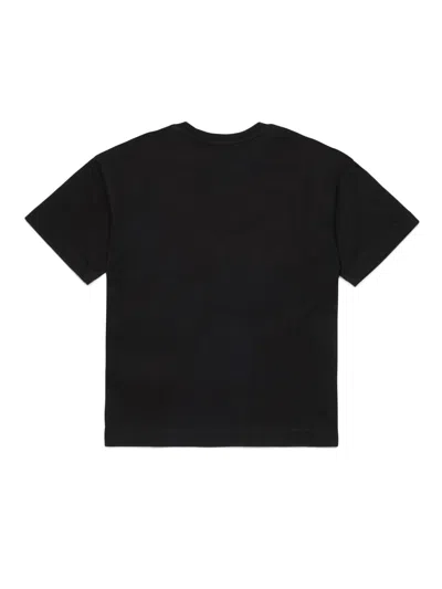 Diesel Kids' Logo-detail Cotton T-shirt In Black