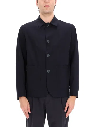 Herno Tailored Jacket Front Pockets Notched Lapel In Blue