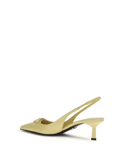 Prada Slingback Pumps In Yellow