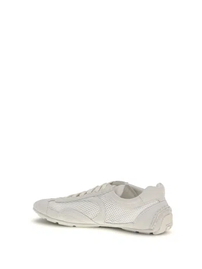 Prada Montecarlo Re-edition 2005 Suede And Mesh Sneakers In White