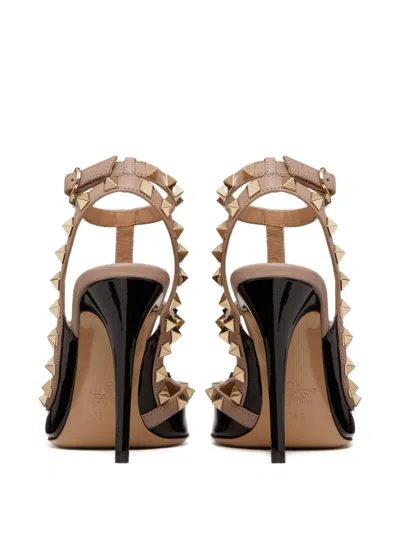Valentino Garavani Valentino Rockstud Caged 100 Leather Pump In Black