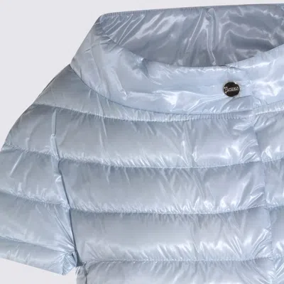 Herno Light Blue Down Jacket In Blue