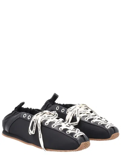 Ganni Alexander Mcqueen White Leather Sneakers With White Leather Heel
