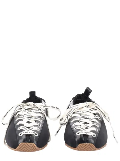 Ganni Alexander Mcqueen White Leather Sneakers With White Leather Heel