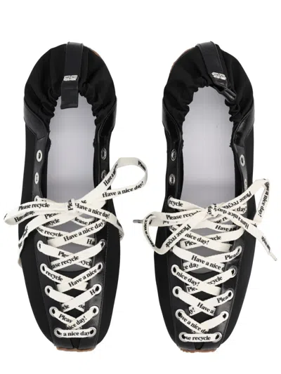 Ganni Alexander Mcqueen White Leather Sneakers With White Leather Heel