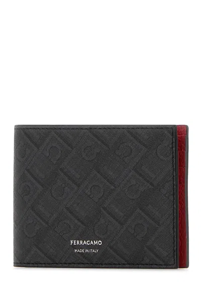 Ferragamo Printed Canvas Wallet