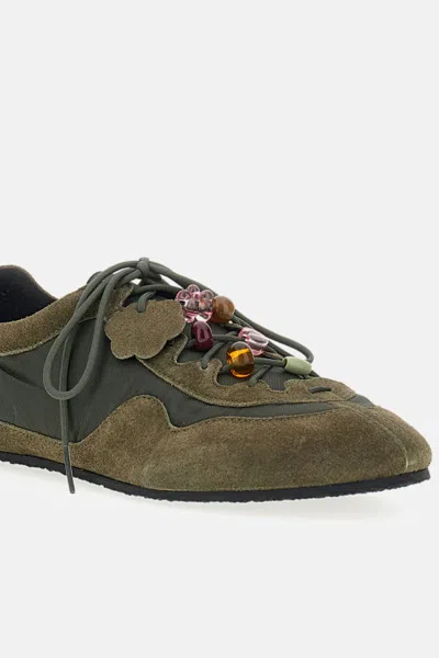 Cecilie Bahnsen Blaise Suede Technical Sneakers In Multi