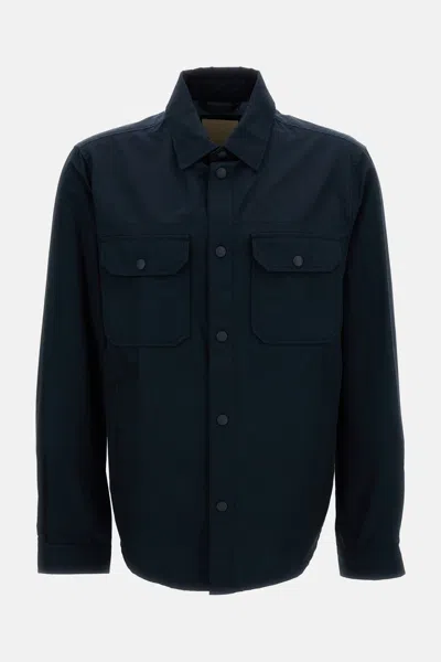 Woolrich Flap-pocket Collar Jacket In Blue