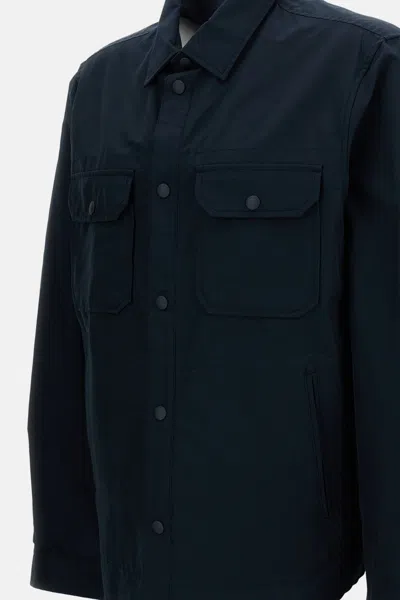 Woolrich Flap-pocket Collar Jacket In Blue