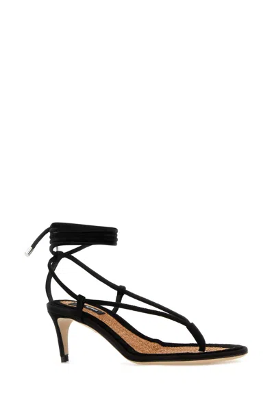 Dsquared2 Tie Ankle Strap Sandal In Black