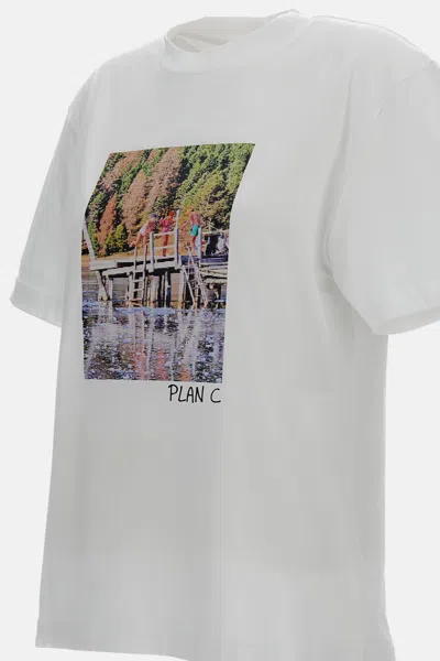 Plan C Printed T-shirt In White