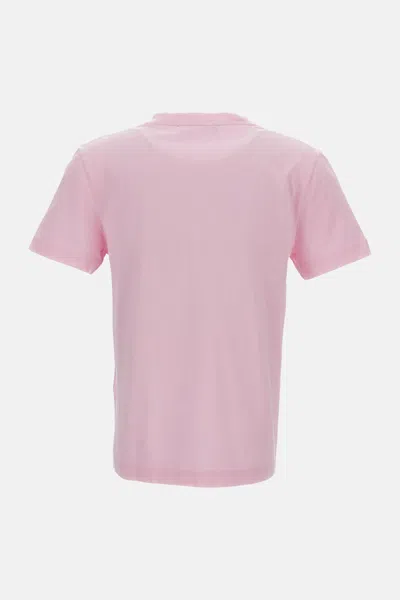 Jacquemus Pink Crew Neck T-shirt With Logo Patch On The Front In Cotton Woman