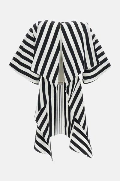 Jacquemus Womens Jacquard Medium Stripes Moisson Striped Cotton And Silk Tunic In Multi